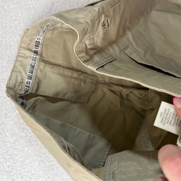 Billabong Y2K Vintage Micro Short Tan Khaki Brown Low Rise 7 - Picture 4 of 5